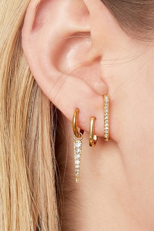 Boucles d'oreilles Pointer Argenté Acier inoxydable h5 Image2